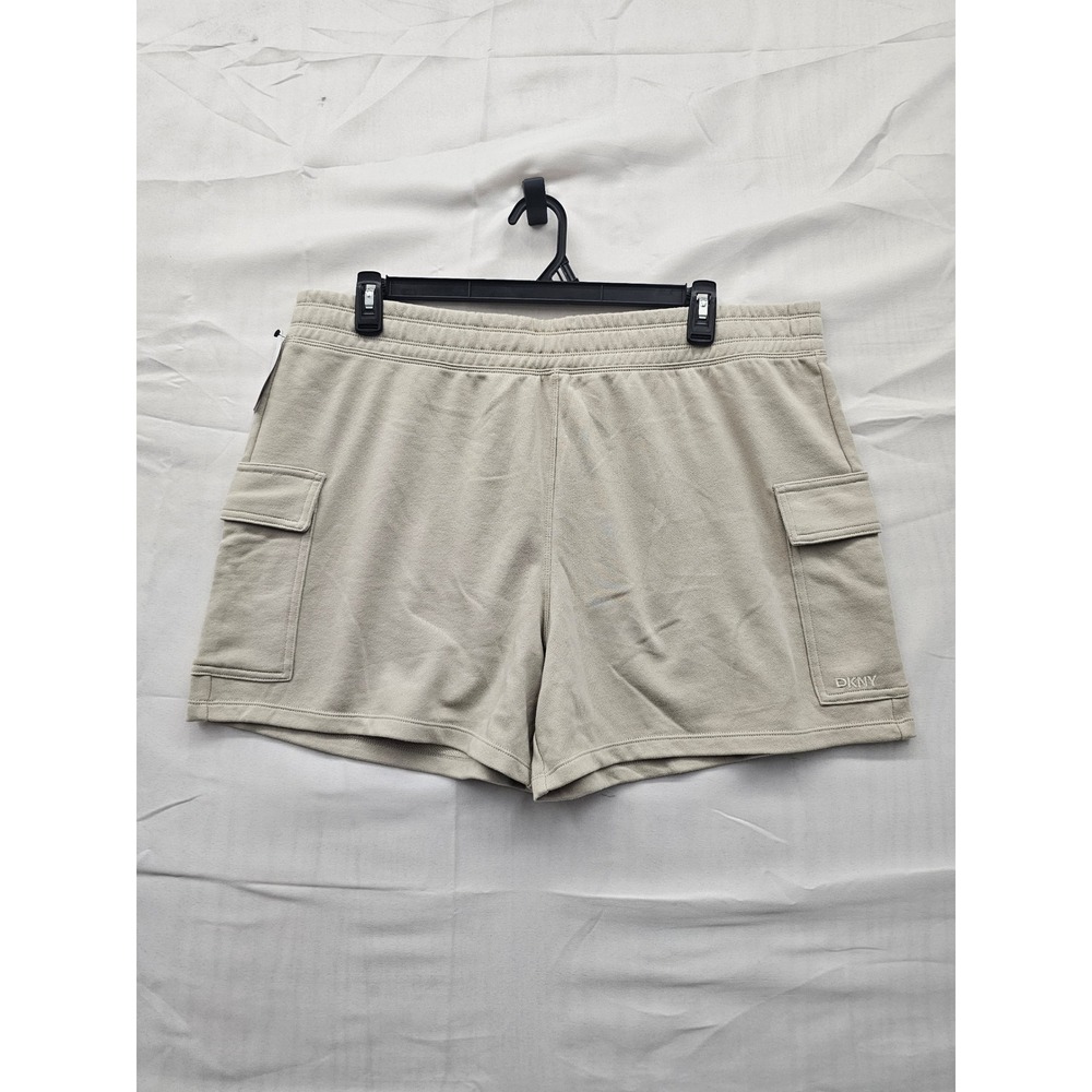 DKNY Womens Cargo Shorts Tan Cotton Poly Blend‎ Casual Size 2XL